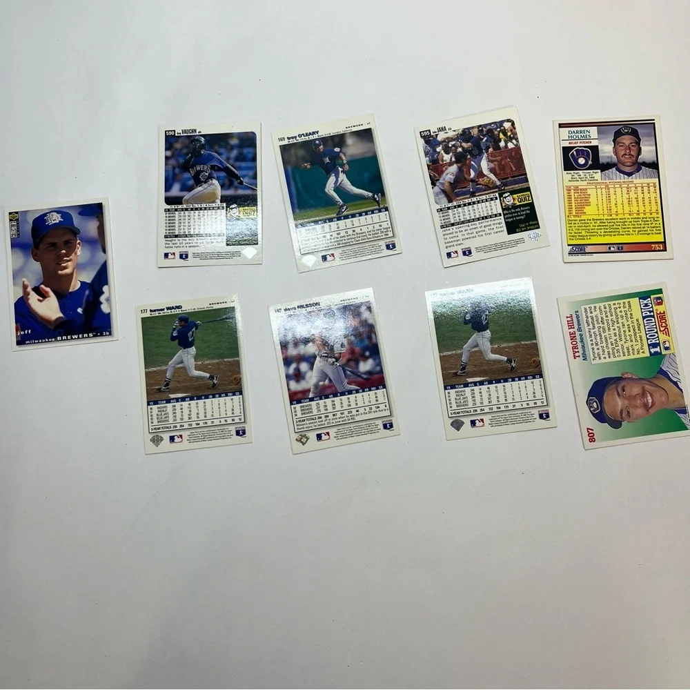 vintage 90s baseball cards lot milwaukee brewers scrapbooking crafts‎ 11
